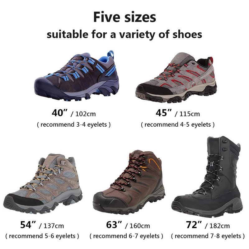 UpUGo 3 Pair Boot Shoe Laces, Round Shoelaces for Athletic Running Hiking Sneakers Shoes Boot - Image 2